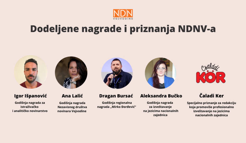 Ana Lalić novinarka godine NDNV-a, Draganu Bursaću nagrada ze regionalnog autora
