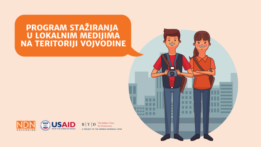 NDNV: Raspisan poziv za mlade novinare i novinarke za program stažiranja u lokalnim medijima na teritoriji Vojvodine